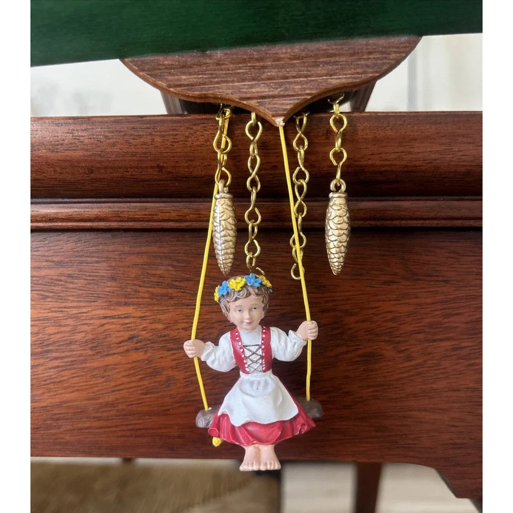 Trenkle Uhren GmbH Battery Operated Cuckoo Clock Girl Swinging Germany 5